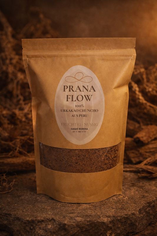 Prana Flow Kakao 1kg Packung - Zeremonieller Chuncho Kakao aus Peru